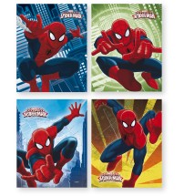 Set 4 oleografie su tela Spiderman, ogni oleografica cm. 20 x 25 x h. cm. 2,5 