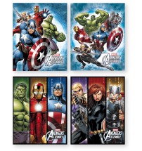Set 4 oleografie su tela Avengers, ogni oleografica cm. 20 x 25 x h. cm. 2,5 