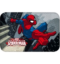 Tappeto tappetino in poliestere e pvc stampato con effetto memory Spiderman - cm. 40 x 60