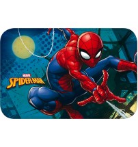 Tappeto tappetino in poliestere e pvc stampato con effetto memory Spiderman - cm. 40 x 60