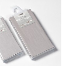 Lenzuolo sopra "Kim" grigio in cotone - matrimoniale / cm. 240 x 295