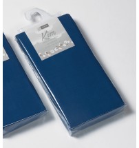 Lenzuolo sopra "Kim" blu in cotone - matrimoniale / cm. 240 x 295
