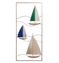 Decorazione barca a vela da parete in mdf e acrilico -cm. 30 x 65,5
