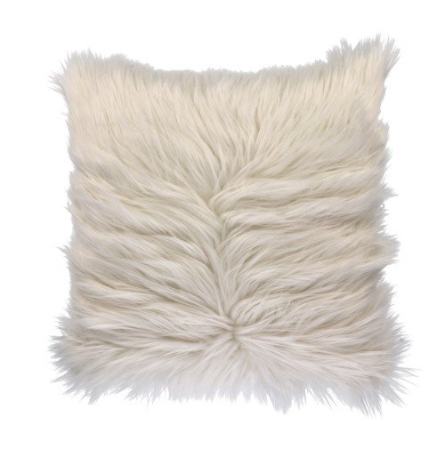 Cuscino in tessuto "Furry" - bianco - cm. 45 x 45