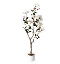 Vaso con magnolie per decorazione - bianche - diam. cm. 16,5 x h. cm. 125