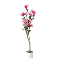 Vaso con magnolie per decorazione - rosa scuro - diam. cm. 16,5 x h. cm. 125