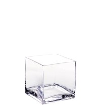Vaso contenitore in vetro "Code" per fiori, pot pourri o altro - cm. 12,5 x 12,5 x h. cm. 12