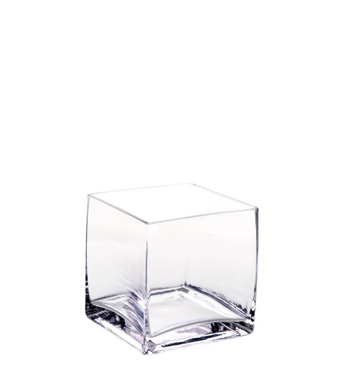 Vaso in vetro "Code" - cm. 12,5 x 12,5 x h. cm. 12