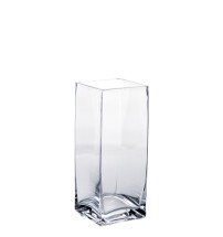 Vaso contenitore in vetro "Code" per fiori, pot pourri o altro - cm. 8 x 8 x h. cm. 20