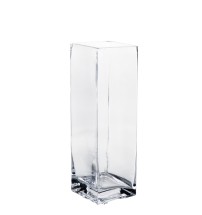 Vaso contenitore in vetro "Code" per fiori, pot pourri o altro - cm. 8 x 8 x h. cm. 25