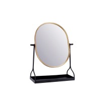 Specchio da trucco con supporto in metallo - cm. 20 x 9 x h. cm. 32