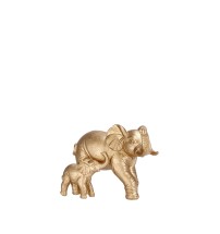Decorazione in resina mod. elefanti elefante color oro  - cm. 16 x 9,5 x h. cm. 13,5