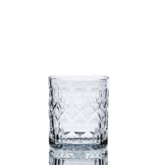 Set 6 bicchieri in vetro decorato "Yivette" - 30 cl. ogni bicchiere - lavabile in lavastoviglie