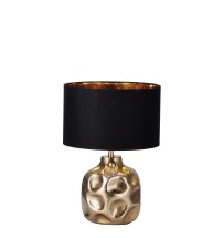 Lampada con base in metallo color oro "Larry" - diam. cm. 34 x h. cm. 47