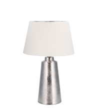 Lampada con base in metallo color argento "Dean" - diam. cm. 41 x h. cm. 65