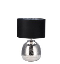 Lampada con base in metallo color argento "Jesse" - diam. cm. 36 x h. cm. 53