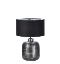Lampada con base in metallo nera "Randy" - diam. cm. 37 x h. cm. 52