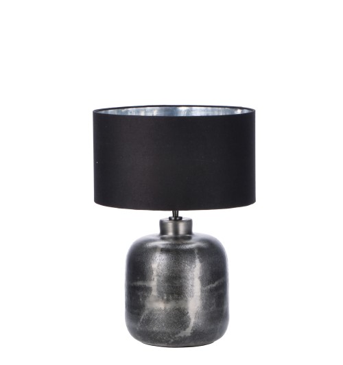 Lampada con base in metallo nera "Randy" - diam. cm. 37 x h. cm. 52