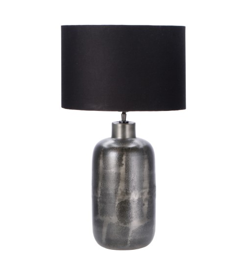 Lampada con base in metallo nera "Randy" - diam. cm. 36 x h. cm. 69