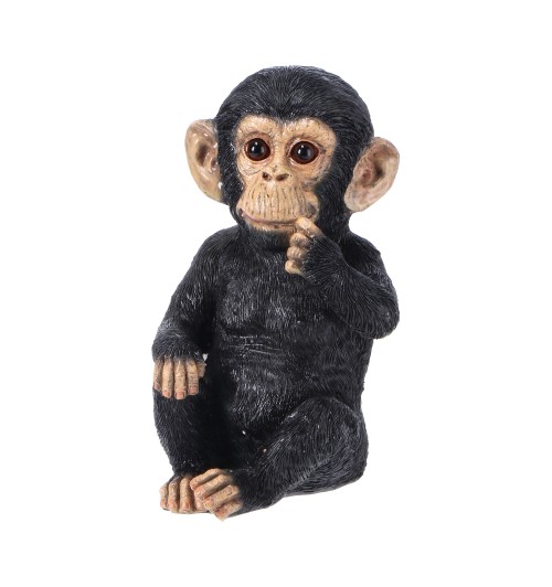 Decorazione in resina mod. scimmia -cm. 13 x 13,5 x h. cm. 19,5