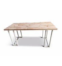 Tavolo rettangolare in legno e ferro -cm. 160 x 70 x h. cm. 75