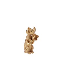 Decorazione in resina mod. scimmia color oro - cm. 6,5 x 11 x h. cm. 18,5