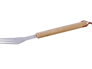 Forchetta forchettone per barbecue in acciaio con manico in legno -cm. 38,5